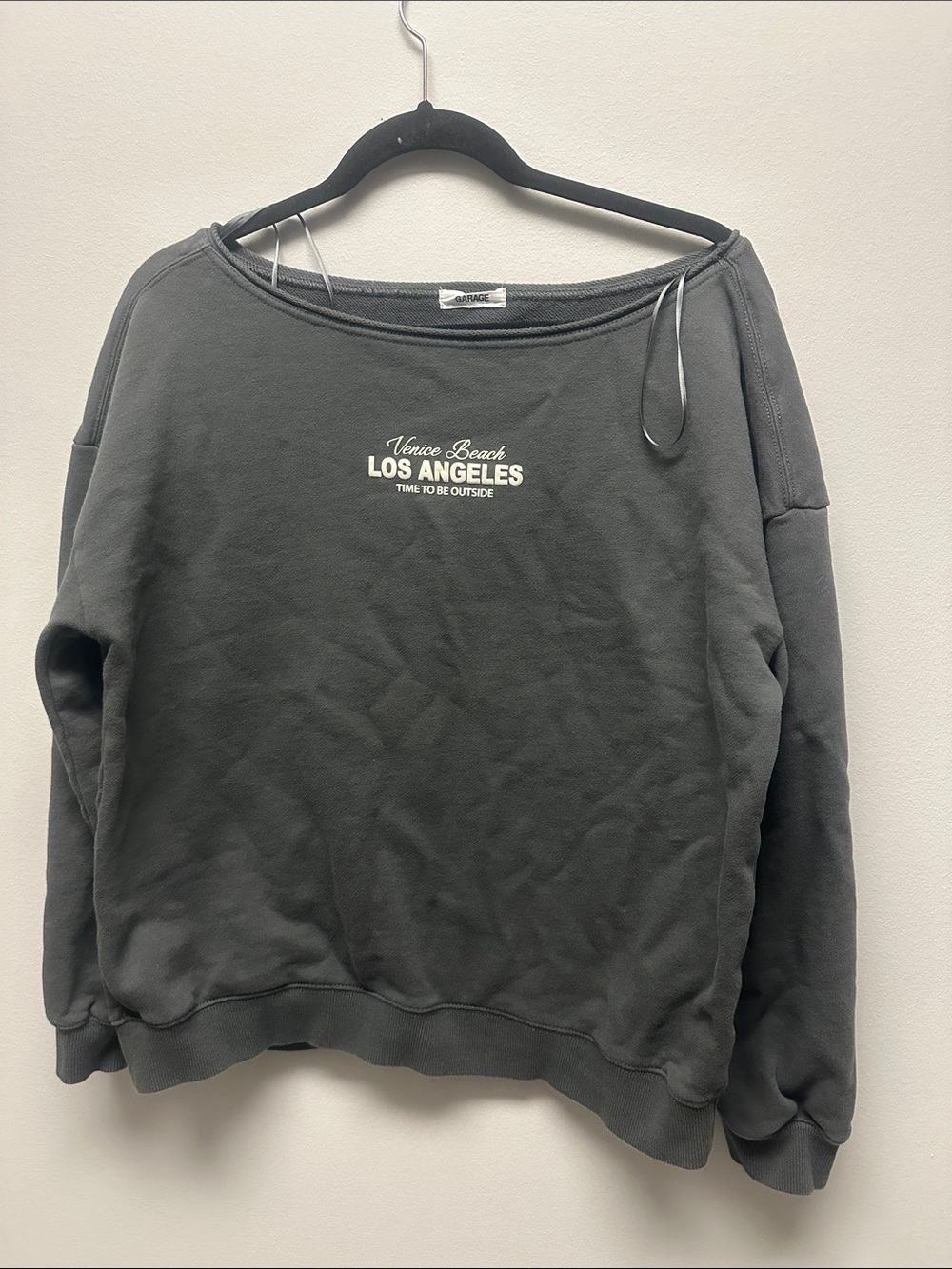 Garage Charcoal Los Angeles Graphic Crewneck Sweatshirt. Worn once
